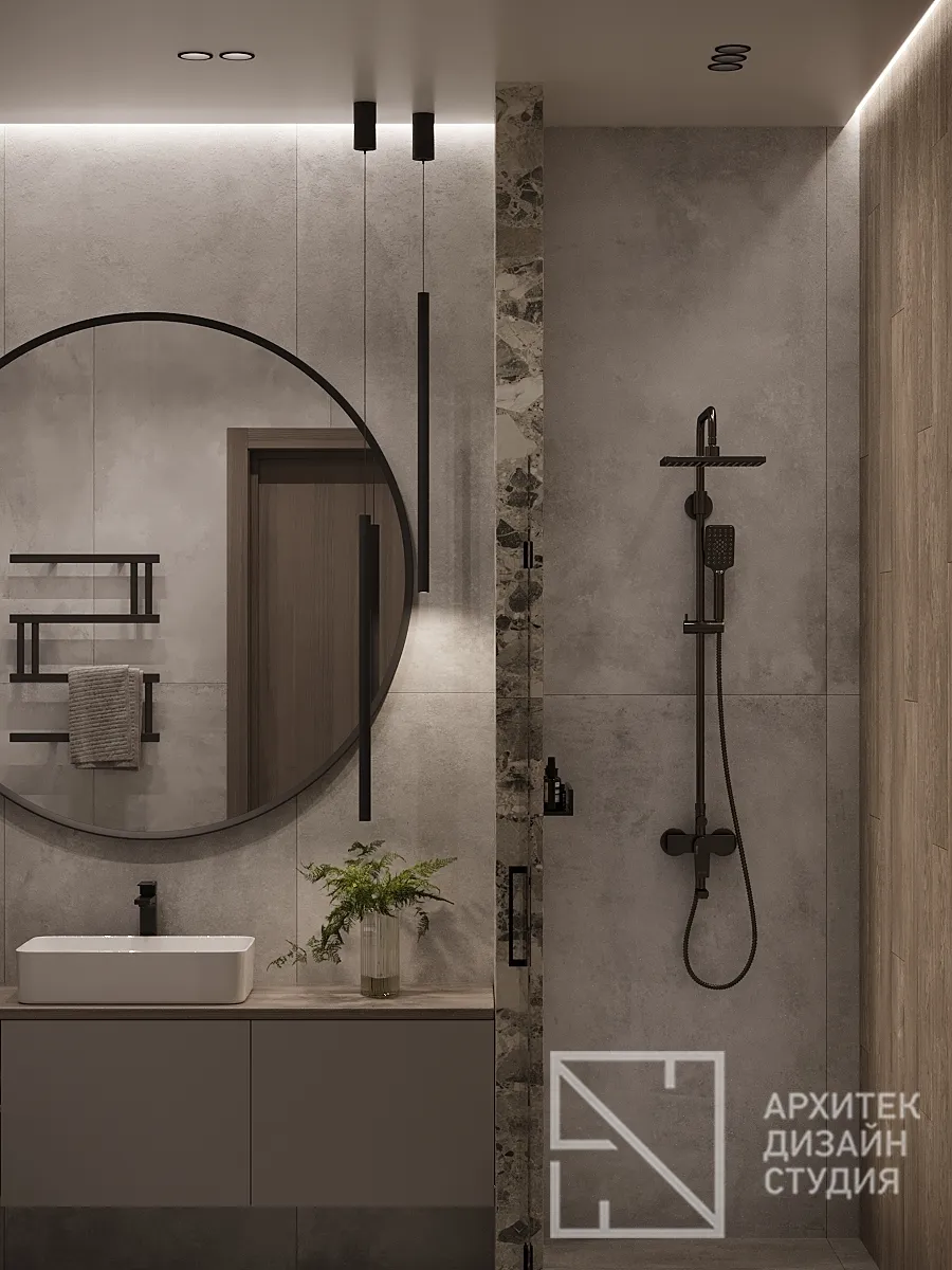 Дизайн интерьера квартиры в г. Красноярск по ул. Ладо Кецховели, 34 - Санузел - Фото 5